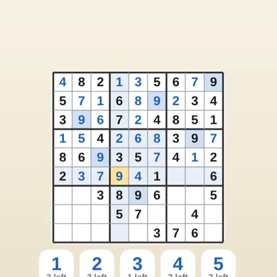 Calm Sudoku game